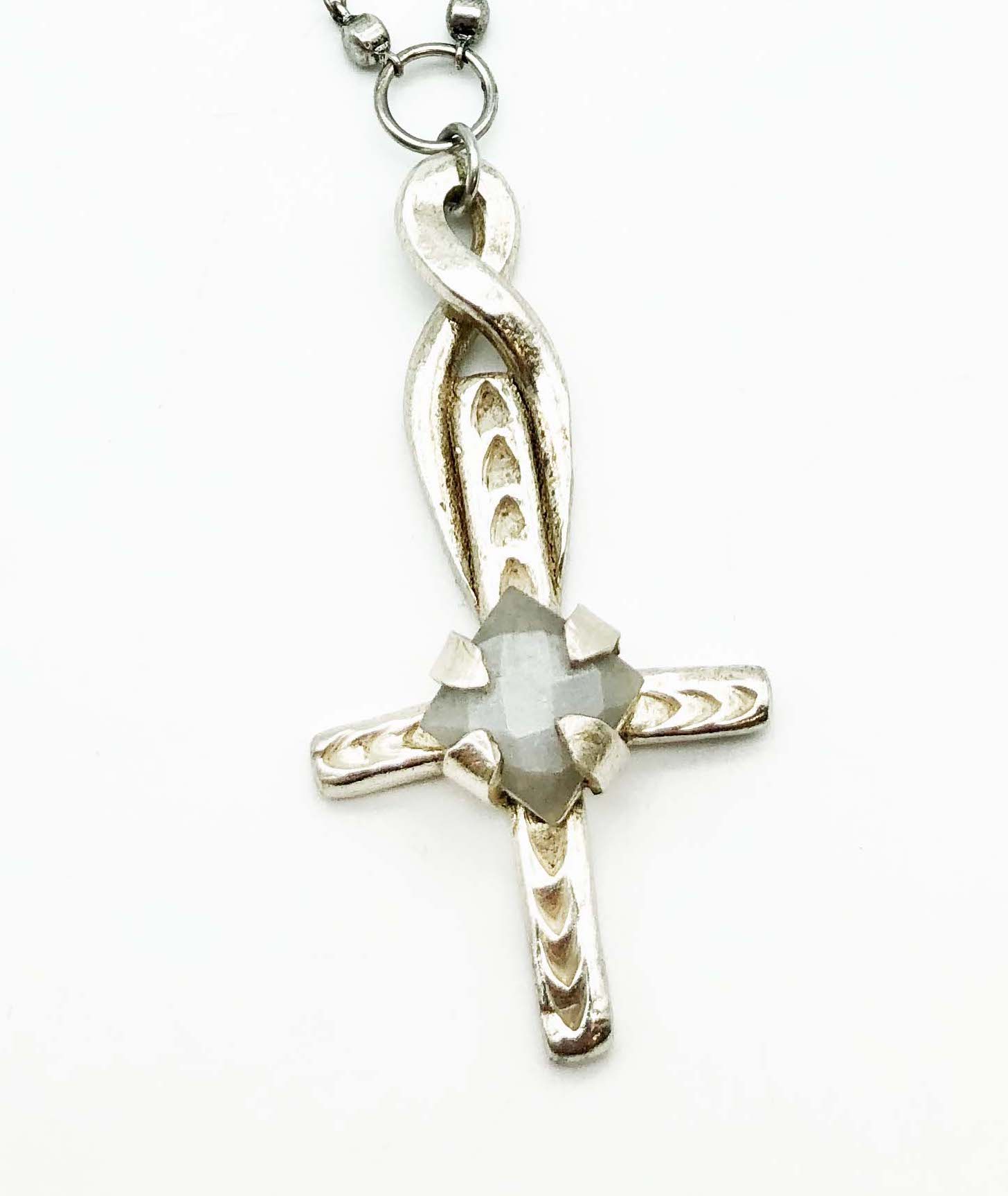 Sterling cross necklace - Artclectic