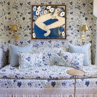 Blue figure in situ