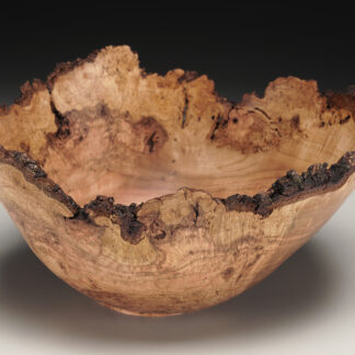 Cherry Burl Bowl with Natural Edge