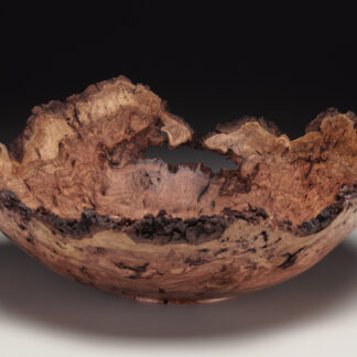 Cherry Burl Bowl with Natural Edge and Voids