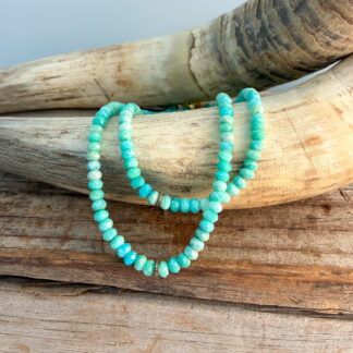 Natural Amazonite Diamond Necklace